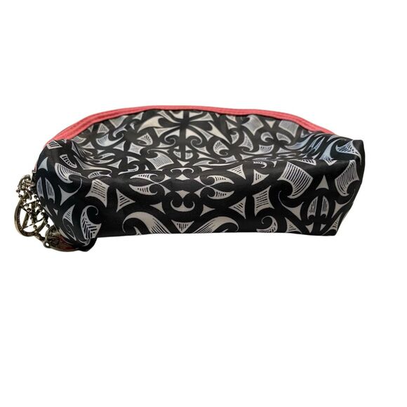 Sonia Kashuk Black White Pink Travel Makeup Bag Cosmetic Organizer Zip Case - Picture 10 of 14